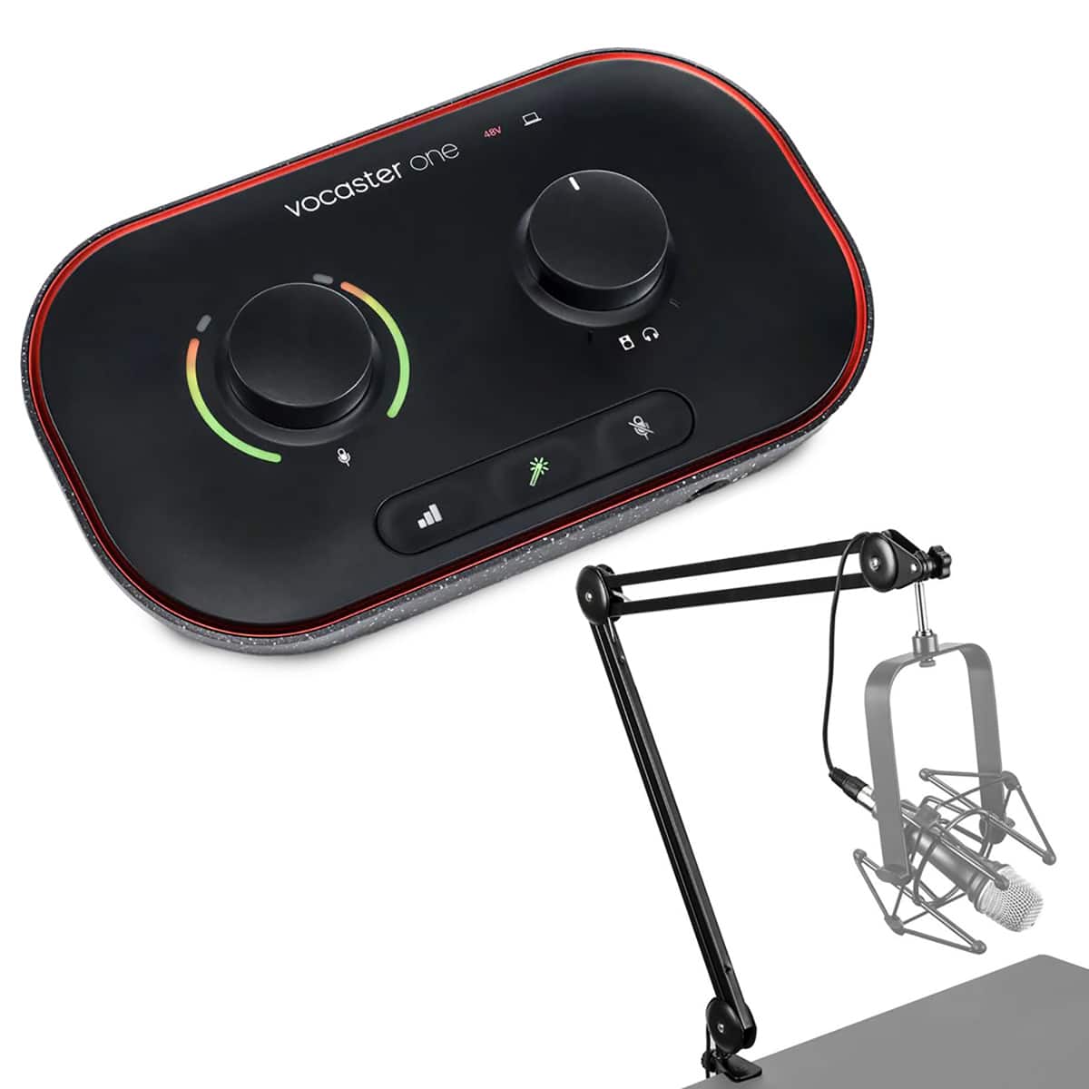 Focusrite - Vocaster One Podcast Interface for Solo Content Creators, Bundle with H&A Broadcast Arm price history on PriceWatchPro
