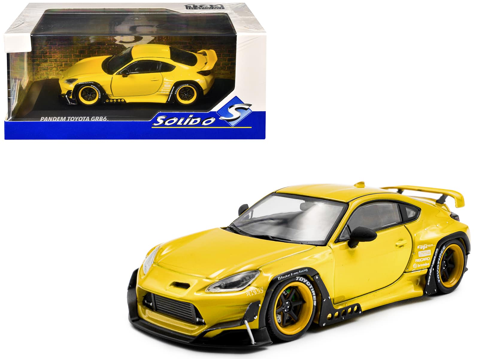 2022 Toyota Pandem GR86 Yellow 1/43 Diecast Model Car by Solido price history on PriceWatchPro