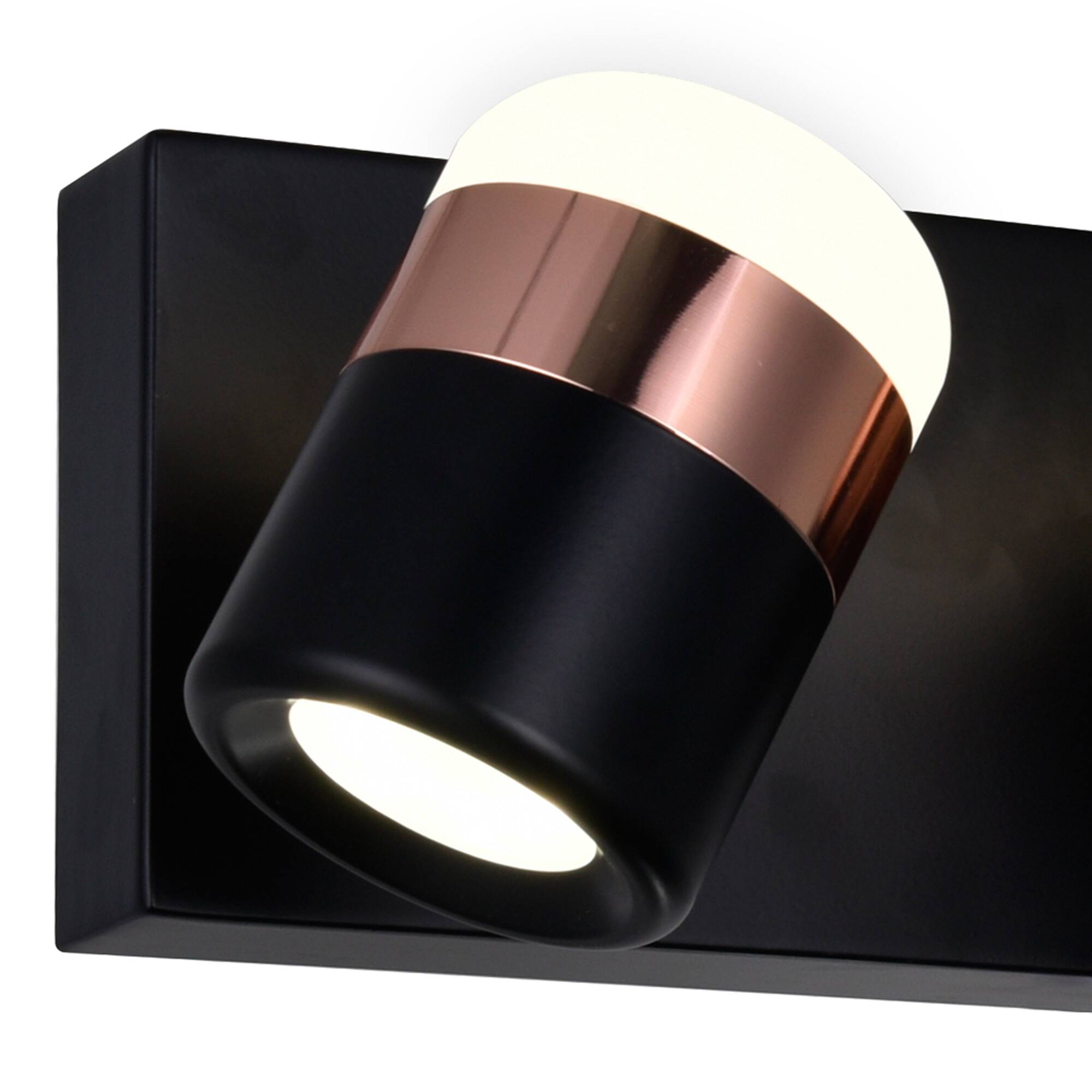 Back. CWI Lighting - Moxie LED Vanity Light With Black Finish - Black.