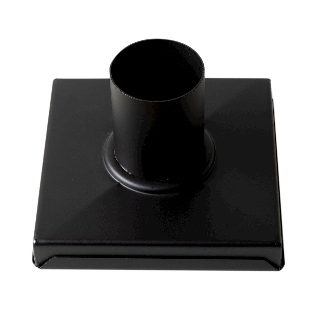 Left. Alfi - 5" x 5" Black Matte Square Stainless Steel Shower Drain with Solid Cover - Black.