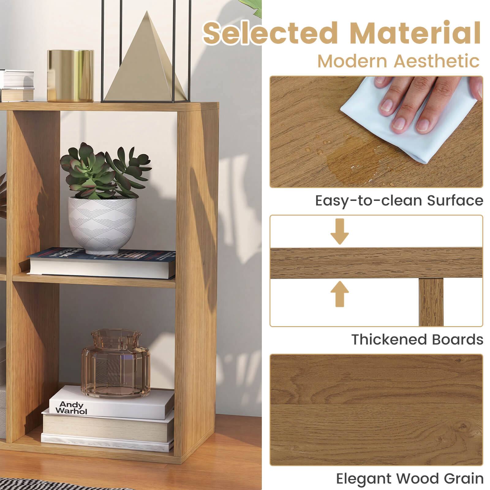 Selected Material  
Modern Aesthetic  
Easy-to-clean Surface  
Thickened Boards  
Elegant Wood Grain