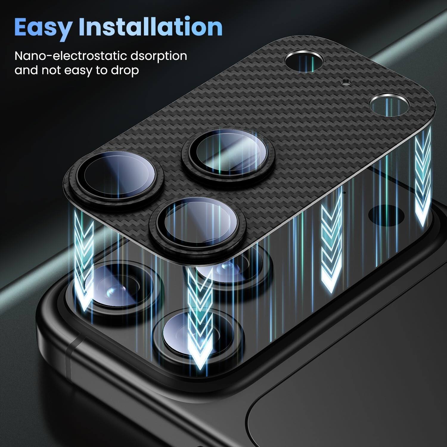 Easy Installation  
Nano-electrostatic adsorption and not easy to drop