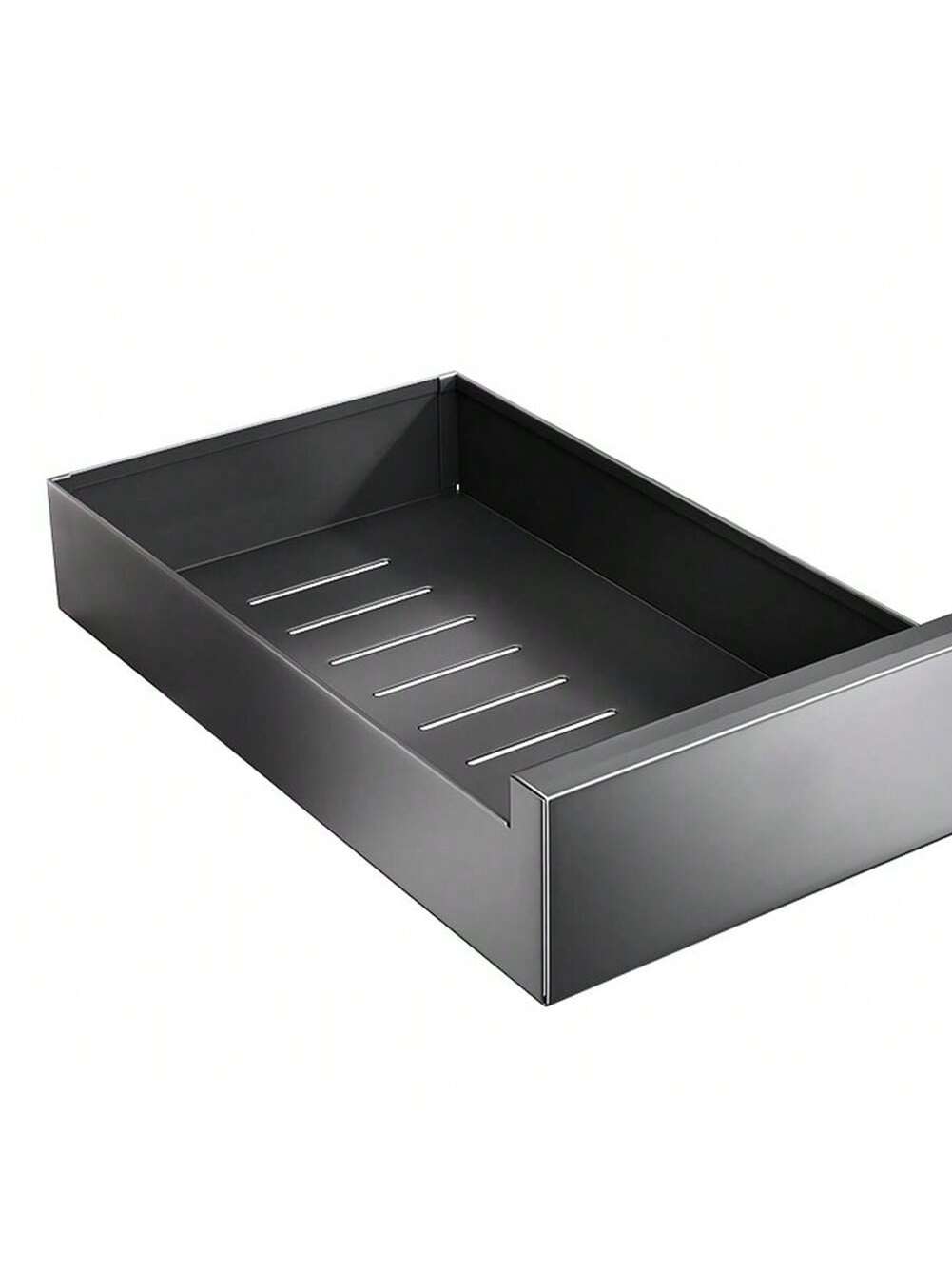 Alt View 2. GARVEE - Pull Out Cabinet Organizers Heavy Duty, Slide Out Drawers For Kitchen Cabinet Fixed With Adhesive Films, 25cm,Black - Black.