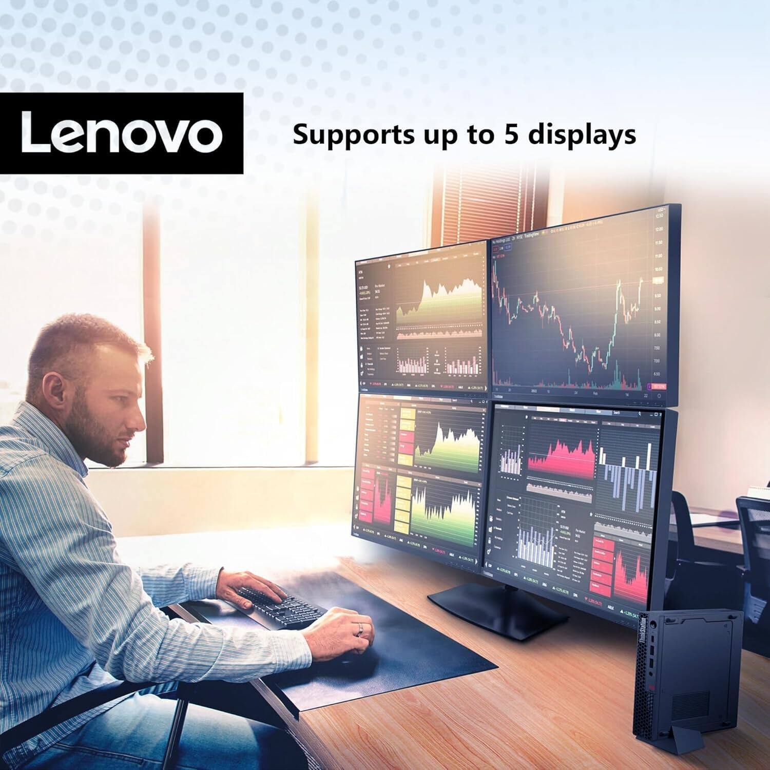 Lenovo  
Supports up to 5 displays