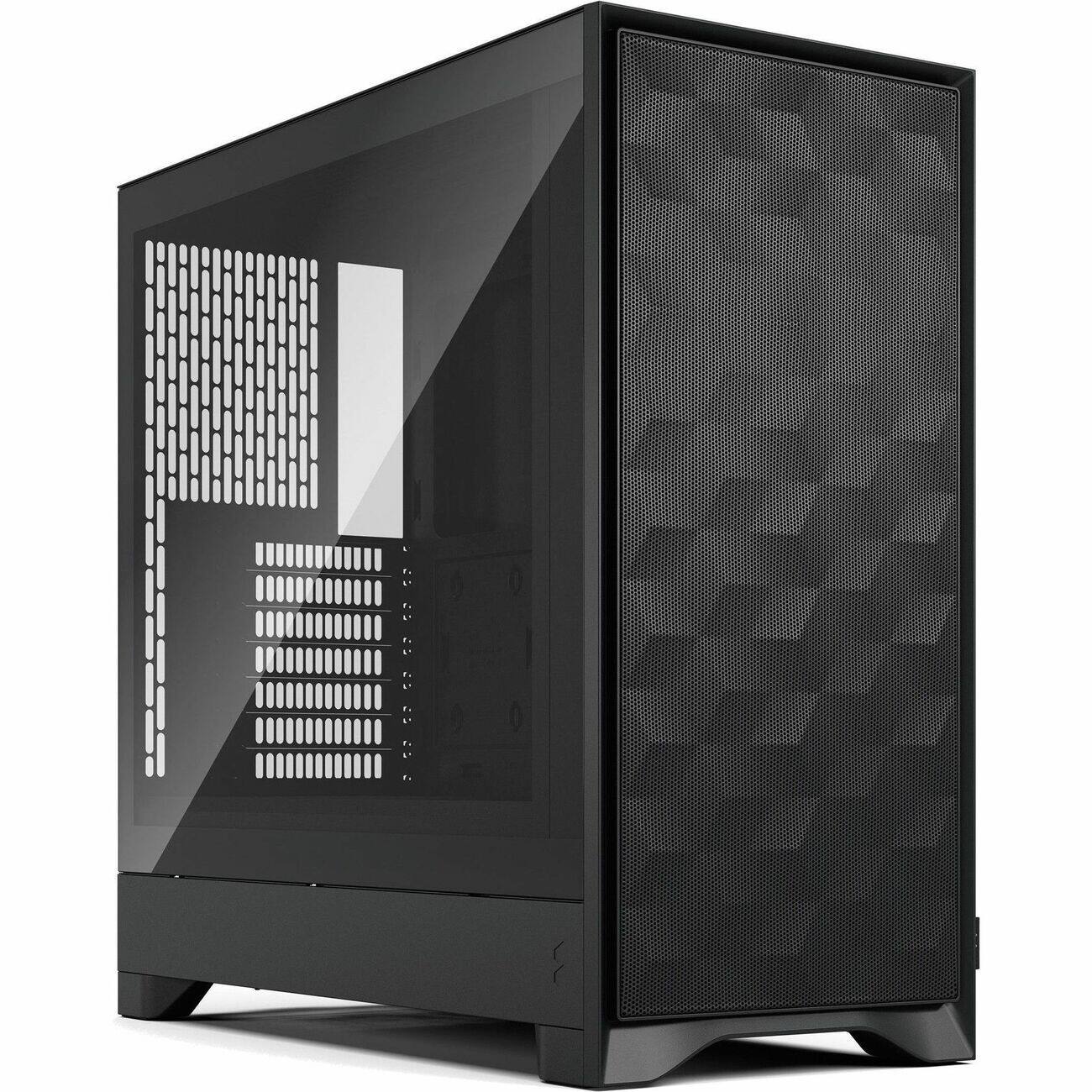 Left. Fractal Design - Fractal Design Pop 2 Air Black - Tempered Glass - Mesh Front - 3x 120mm Fans - Spacious ATX/mATX/ITX Case - Black.