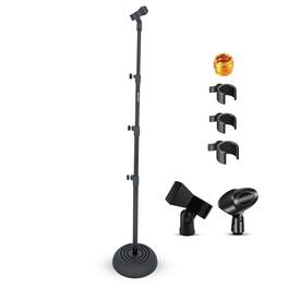 5 CORE - Mic Stand Floor Adjustable 24 to 67" Round Base Universal Metal Microphone Stands-MS RBP 3T