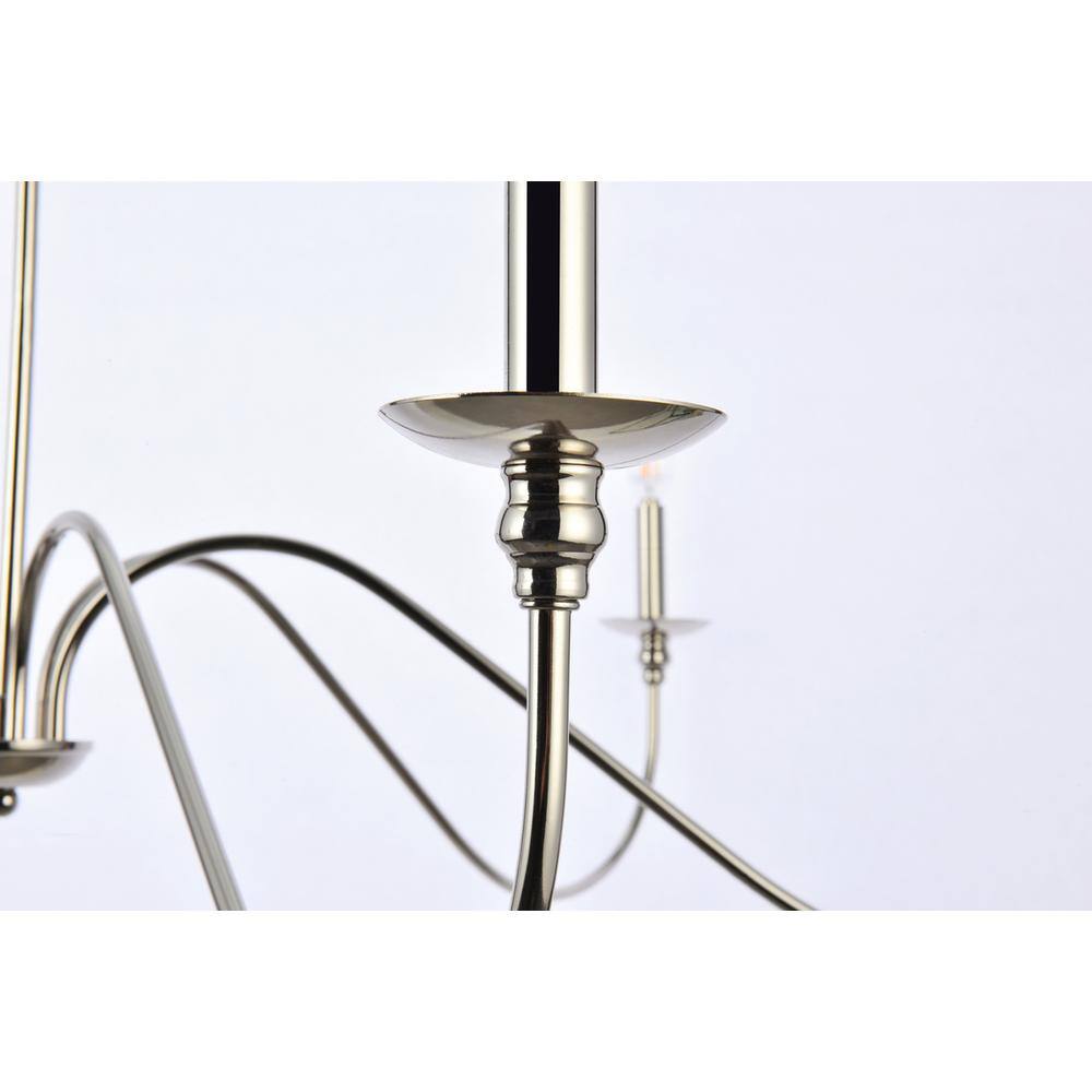 Alt View 1. Living District - Rohan 48 inch chandelier in polished nickel - Polished Nickel.