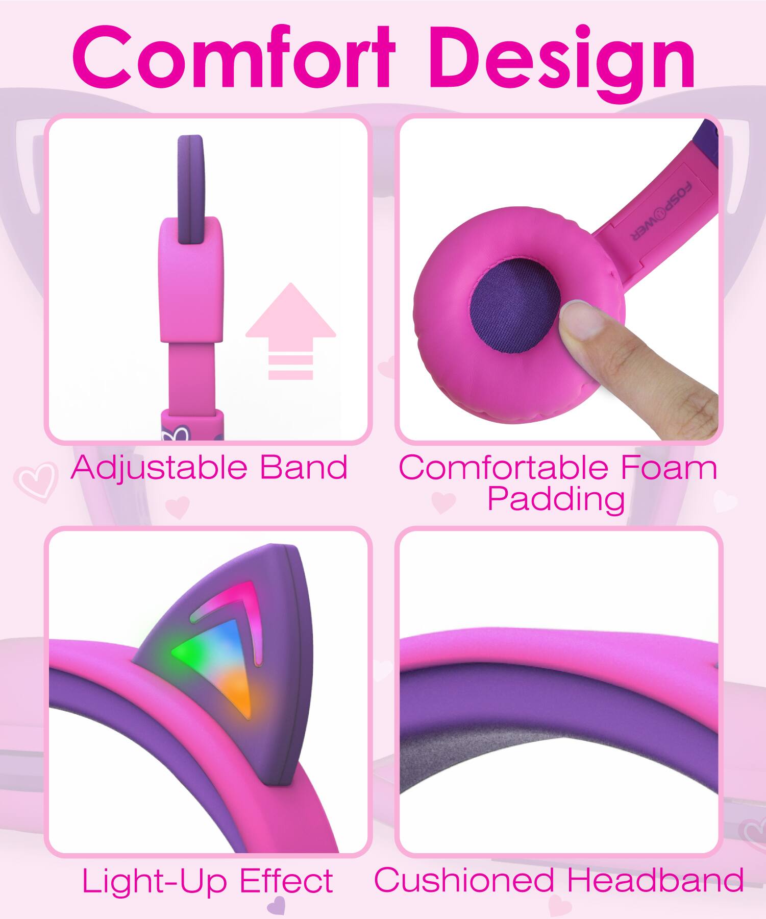 Comfort Design

Adjustable Band
Comfortable Foam Padding
Light-Up Effect
Cushioned Headband