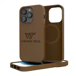 Keyscaper - NCAA - Virginia Tech Hokies iPhone Magnetic Bump Case - 14 - Brown