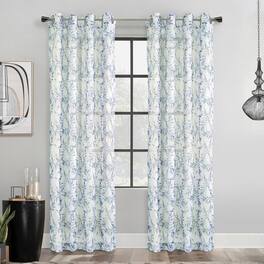 Commonwealth Home Fashions - Habitat Jenny Light Filtering Grommet Curtain - 52"x95" - Indigo