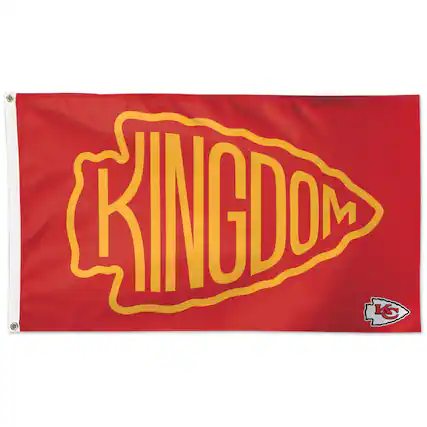Front. WinCraft - Kansas City Chiefs 3' x 5' Kingdom One-Sided Flag - Multicolor.