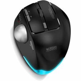 Urban Factory - ERGO Mouse - Wireless - Bluetooth/Radio Frequency - 2.40 GHz - Rechargeable - USB Type C - 4800 dpi - Wireless - Black