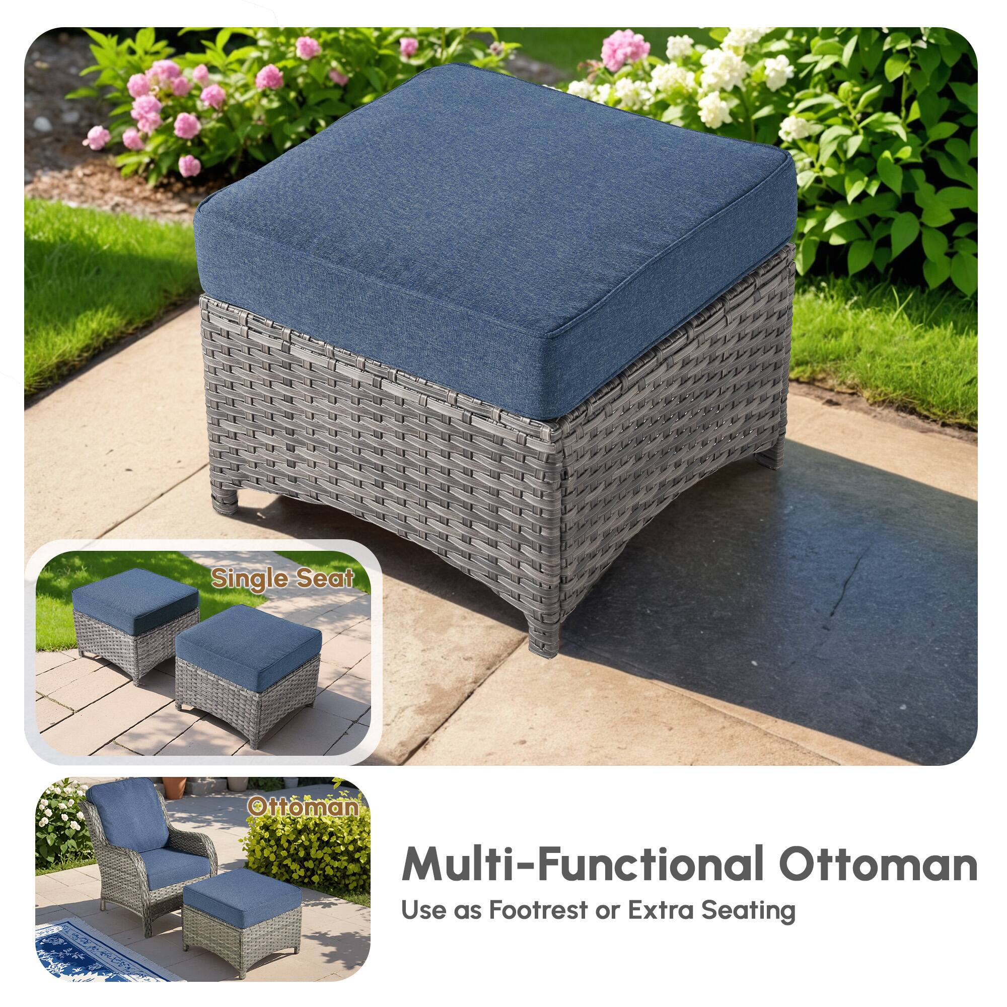 Single Seat Ottoman  
Multi-Functional Ottoman  
Use as Footrest or Extra Seating