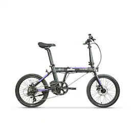Dahon - K-One E-Bike Hub Drive - Lightweight Folding E-Bike (Gray and Purple) - Gray/Purple