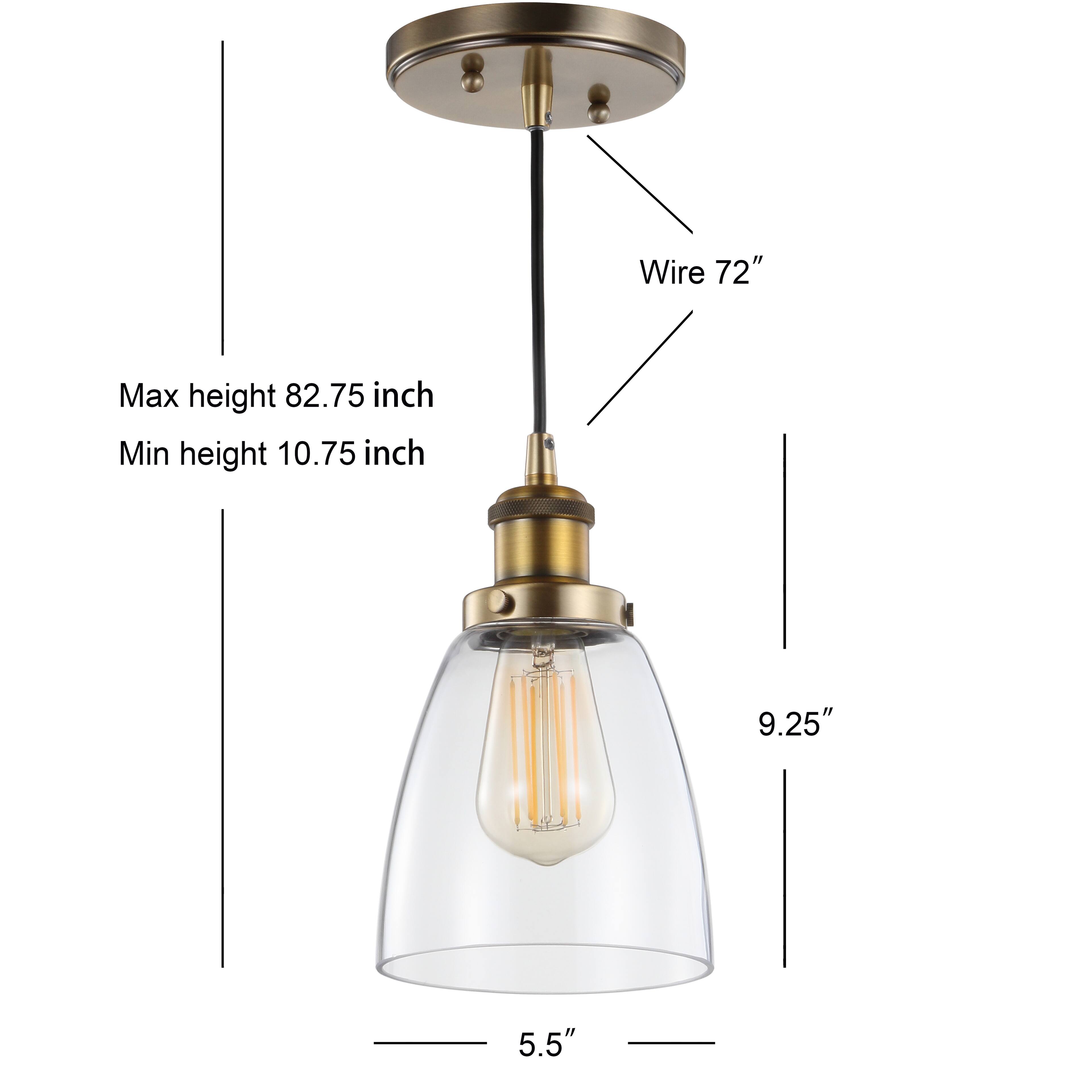 Wire 72"  
Max height 82.75 inch  
Min height 10.75 inch  
9.25"  
5.5"