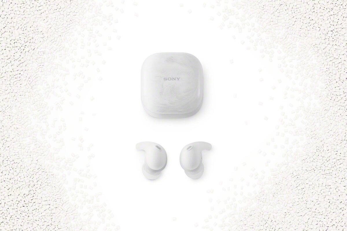 Alt View 27. Sony - LinkBuds Fit True Wireless Noise Canceling Earbuds - White.