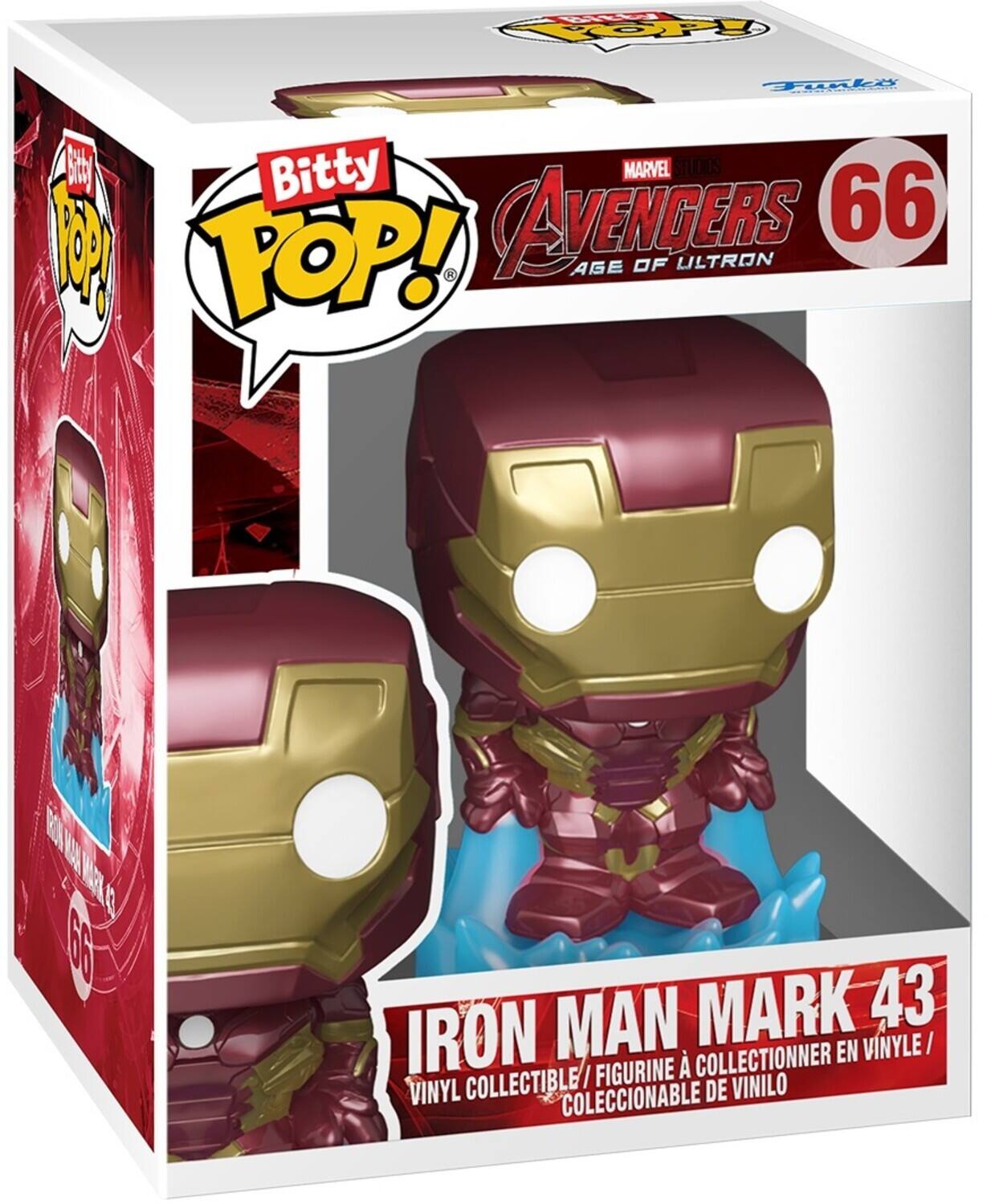 Bitty Pop! MARVEL STUDIOS AVENGERS 66 POP! AGE OF ULTRON IRON MAN MARK 43 FIGURINE COLLECTIONNER EN VINYLE/ VINYL COLLECTIBLE COLECCIONABLE DE VINILO