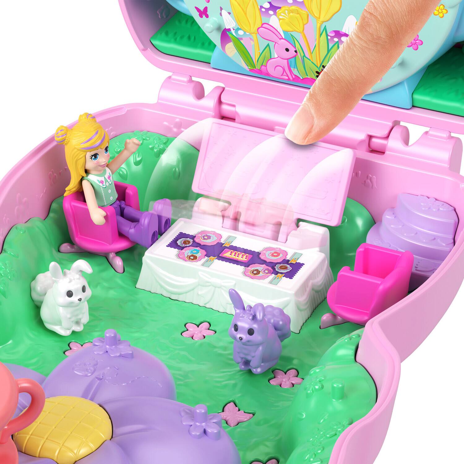 Alt View 4. Mattel - Mattel - Polly Pocket Pocket Tea Party Bunny Compact   - Collectibles - Multicolor.