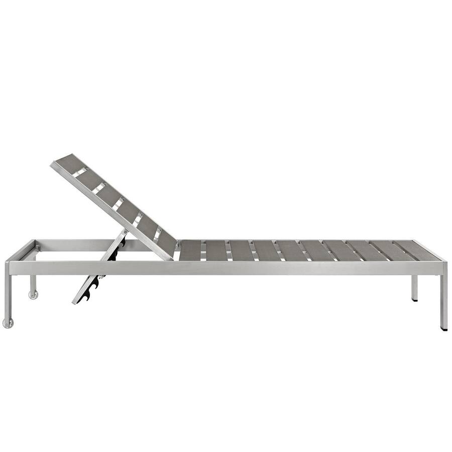 Popular Rp Ideas Shore Outdoor Patio Aluminum Chaise by Modway Silver Gray - Best Buy