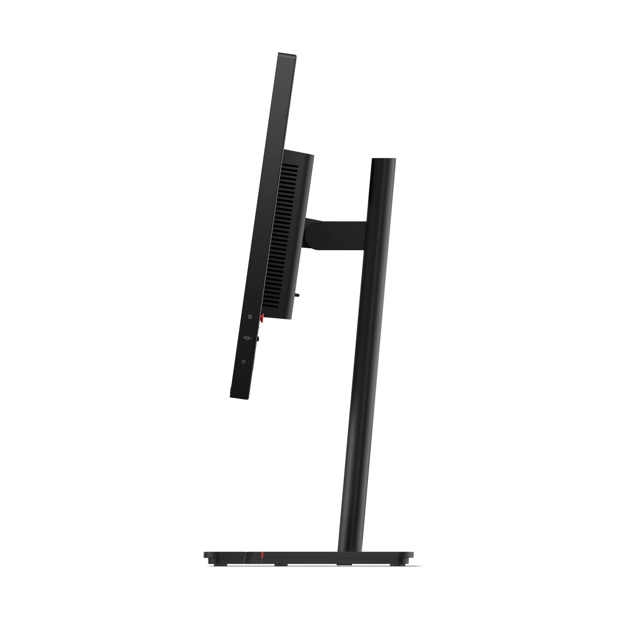 Back. Lenovo - Lenovo - ThinkVision 23.8" IPS LED FHD 48Hz-120Hz Monitor (HDMI, USB, DP) w/Speakers - Eclipse Black - Eclipse Black.