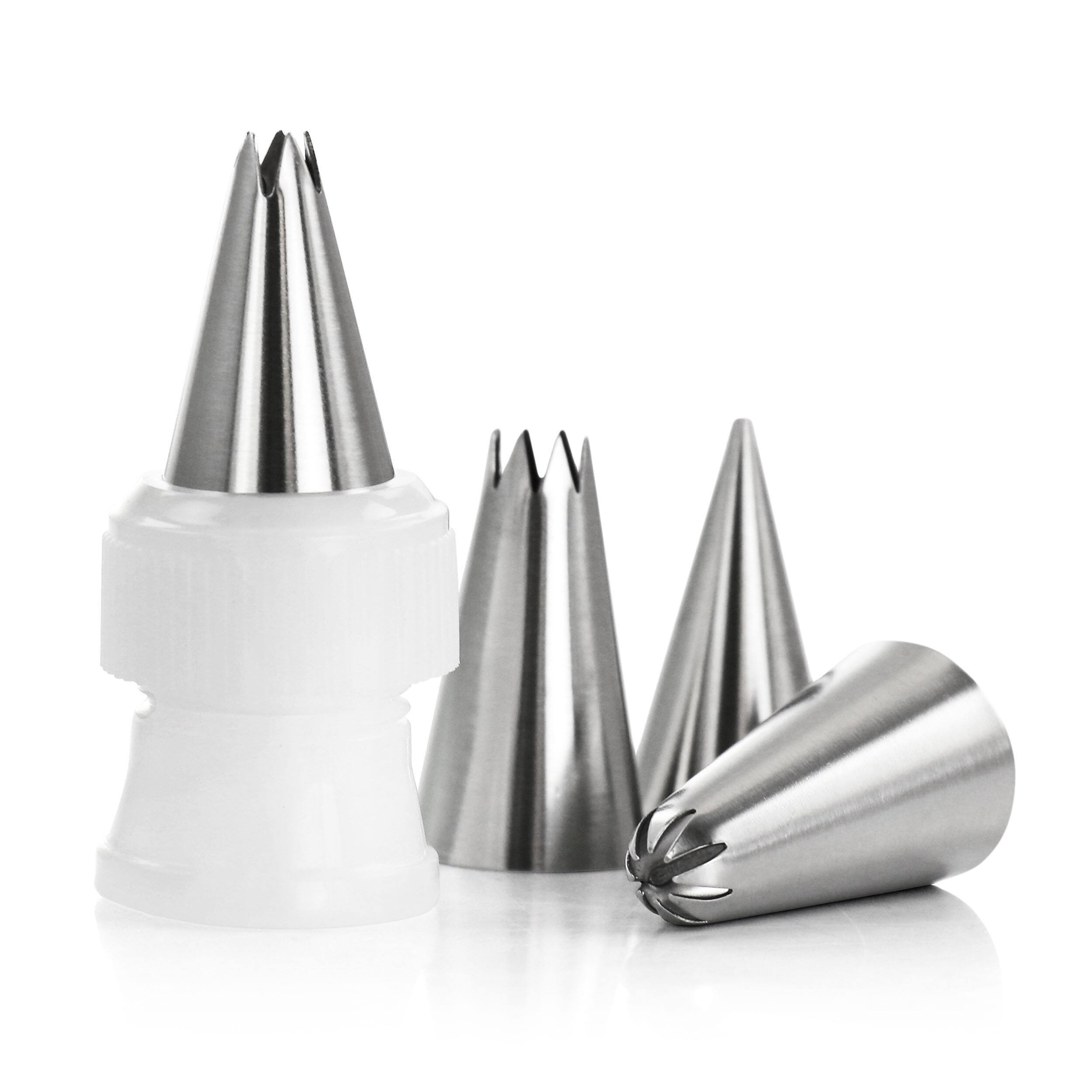 Alt View 2. Martha Stewart - Martha Stewart 16 Piece Stainless Steel Assorted Cake Decorating Nozzles - Silver, Mint.