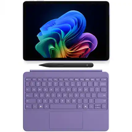 Front. Microsoft - Microsoft Surface Pro Copilot+ PC Violet + Surface Slim Pen 2 Violet - Violet.