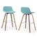 Angle. Simpli Home - Randolph Bentwood Counter Height Stool (Set of 2) - Aqua Blue.