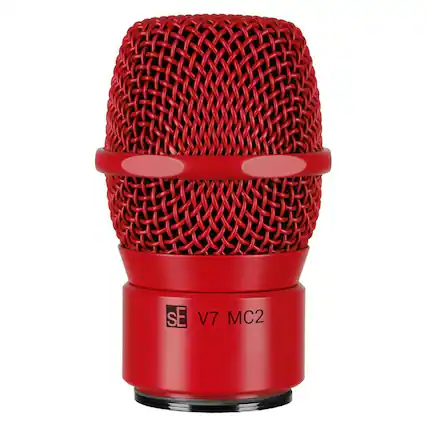 Front. sE Electronics - SE Electronics V7 Mic Capsule for Sennheiser Wireless Systems in Red.