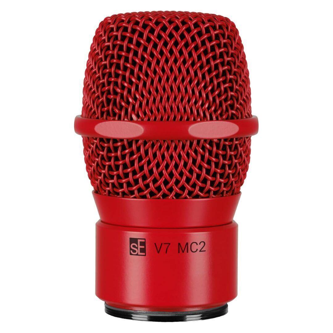 Front. sE Electronics - SE Electronics V7 Mic Capsule for Sennheiser Wireless Systems in Red.