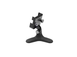 WeatherTech - DeskFone Two View | Rotatable & Adjustable Universal Desktop Cell Phone Holder – Black Body – Graphite Metal Knobs - Black/Graphite Metal