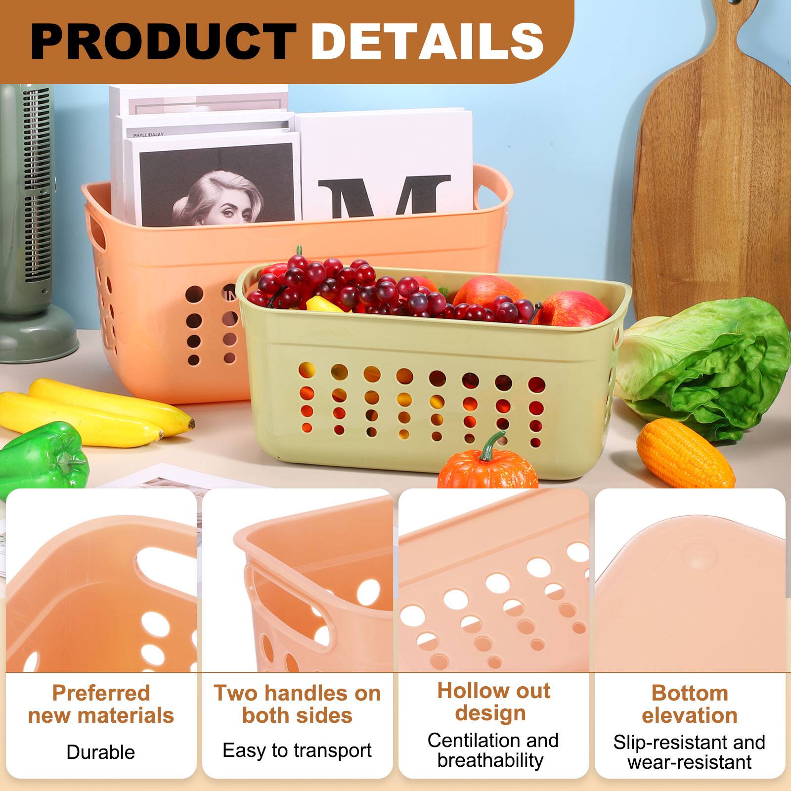 PRODUCT DETAILS

- Preferred new materials
- Durable
- Two handles on both sides
- Easy to transport
- Hollow out design
- Centilation and breathability
- Bottom elevation
- Slip-resistant and wear-resistant