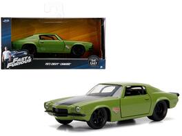Jada - Dom's 1973 Chevrolet Camaro "F-Bomb" Hood Stripe "Fast & Furious" Movie 1/32 - Matt Green With Black