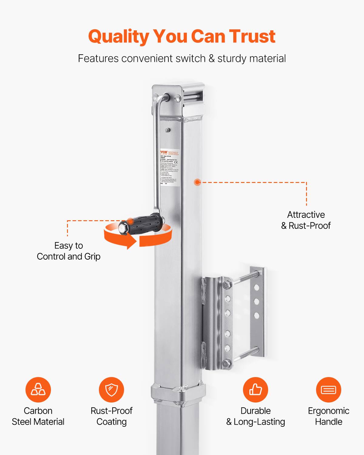 Quality You Can Trust  
Features convenient switch & sturdy material  

- Attractive & Rust-Proof  
- Easy to Control and Grip  
- Carbon Steel Material  
- Rust-Proof Coating  
- Durable & Long-Lasting  
- Ergonomic Handle