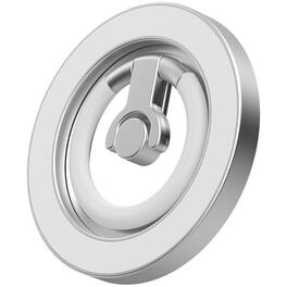 Dteck - Double Sided Mag Safe Magnetic Ring Stand for Apple iPhone 17 Pro Max Metal Foldable Phone Holder 360° Rotation Stand - White