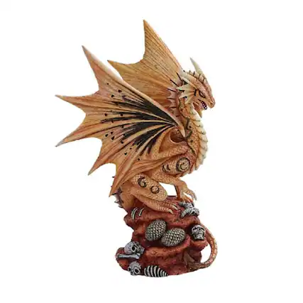 Front. Pacific Trading - Anne Stoke Desert Sand Element Adult Mother Dragon Statue Figurine 9.5 inch.