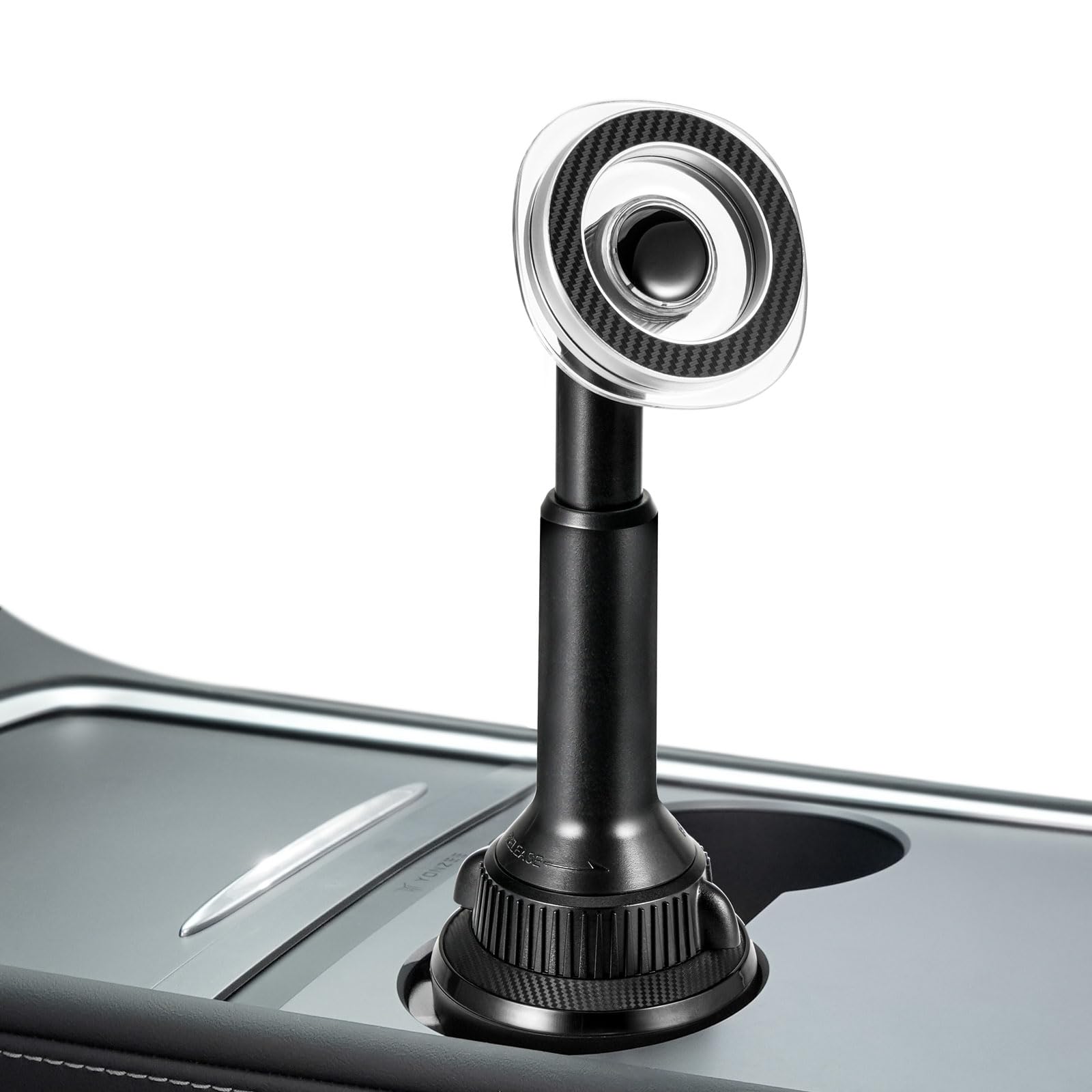 Alt View 5. METALTON - Phone Cup Holder For Car Mount Compatible With Magsafe Quick Extension Long Arm And Rotation Fits 3 4 Holde... - Default.