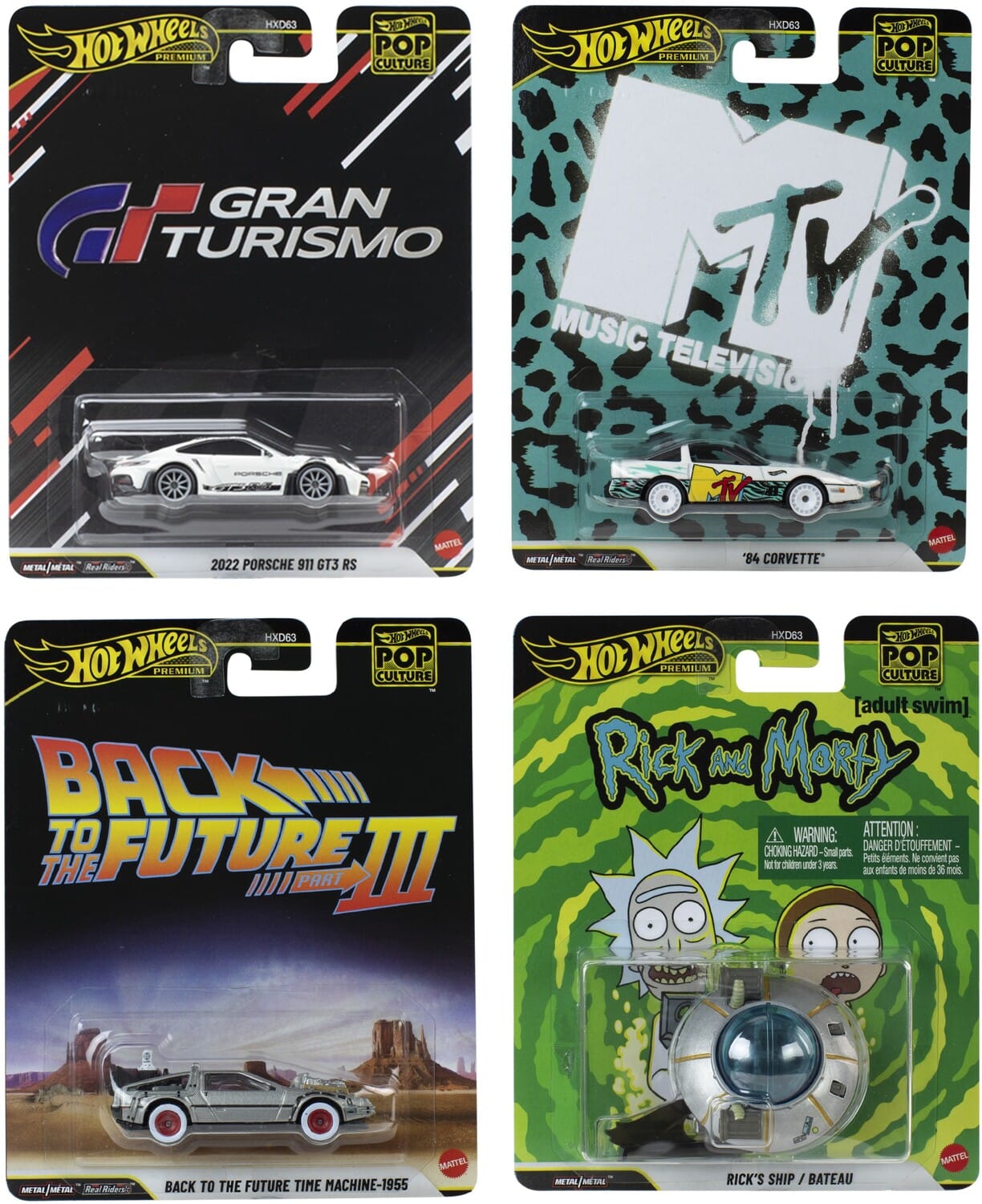 Mattel - Hot Wheels 1:64 Premium Pop Culture 10-Piece P Assortment - COLLECTIBLES - Multicolor