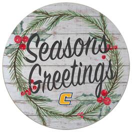 Jardine - Tennessee Chattanooga Mocs 20'' x 20'' Season's Greetings Circle - White