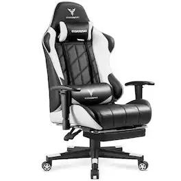 GTPlayer - Gaming Chair Comfy Diamond Stitching Sets Ergonomic Office Chair - White