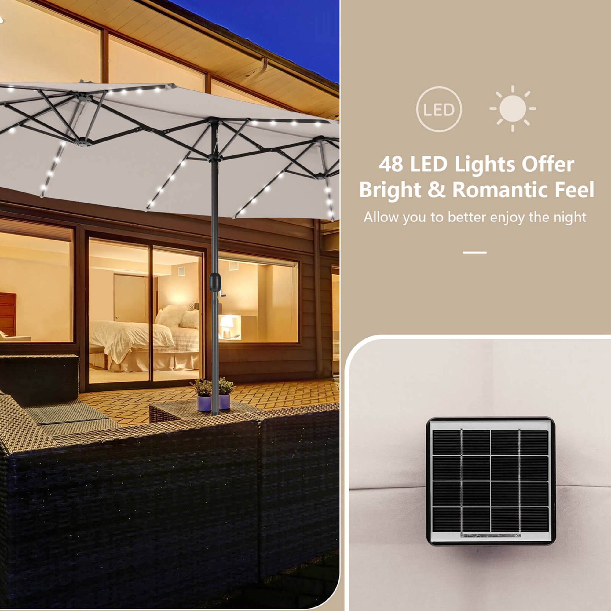 LED 48 LED Lights Offer Bright & Romantic Feel Allow you to better enjoy the night.