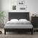 Alt View 9. Ecooso - Queen Size Bed Frame Platform Slat High Headboard Bedroom with Rubber Wood Leg - Black.
