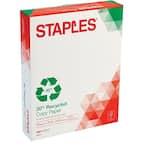 Staples - 30% Recycled 8.5" x 11" Copy Paper, 20 lbs., 92 Brightness, 500/Ream - White