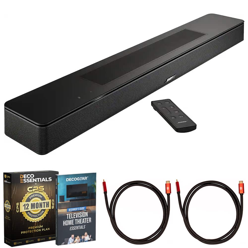 Bose - Smart Dolby Atmos Soundbar 600 + Accessory Package - Black