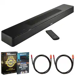 Bose - Smart Dolby Atmos Soundbar 600 + Accessory Package - Black