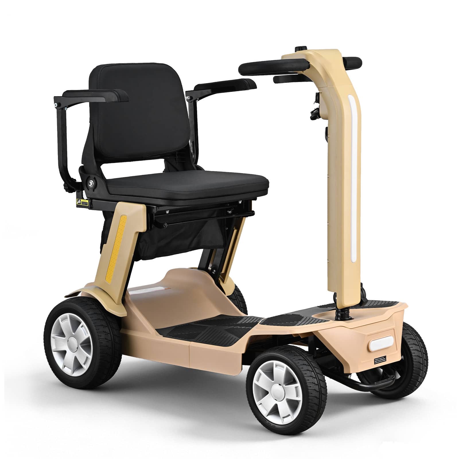 Hover Heart - Heavy Duty Electric Mobility Scooter for Seniors - 300 lbs Capacity, No-Disassembly Foldable, Trunk-Friendly - Yellow