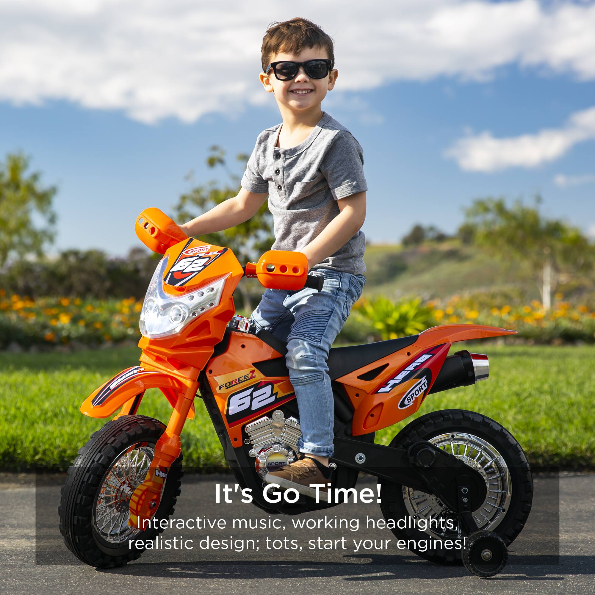BO P FORCE 62 HERS SPORT E

It's Go Time! Interactive music, working headlights, realistic design; tots, start your engines!