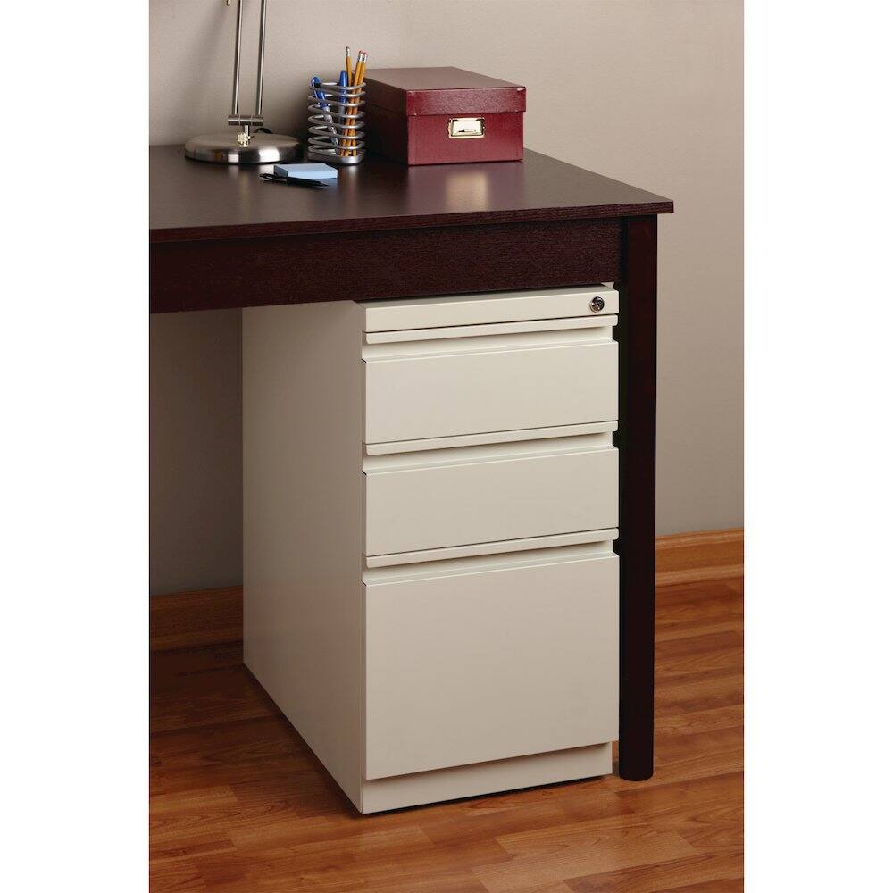 Alt View 5. Hirsh - Hirsh 20" Deep Mobile Pedestal File Cabinet 3 Drawer Box-Box-File, Putty - Beige.
