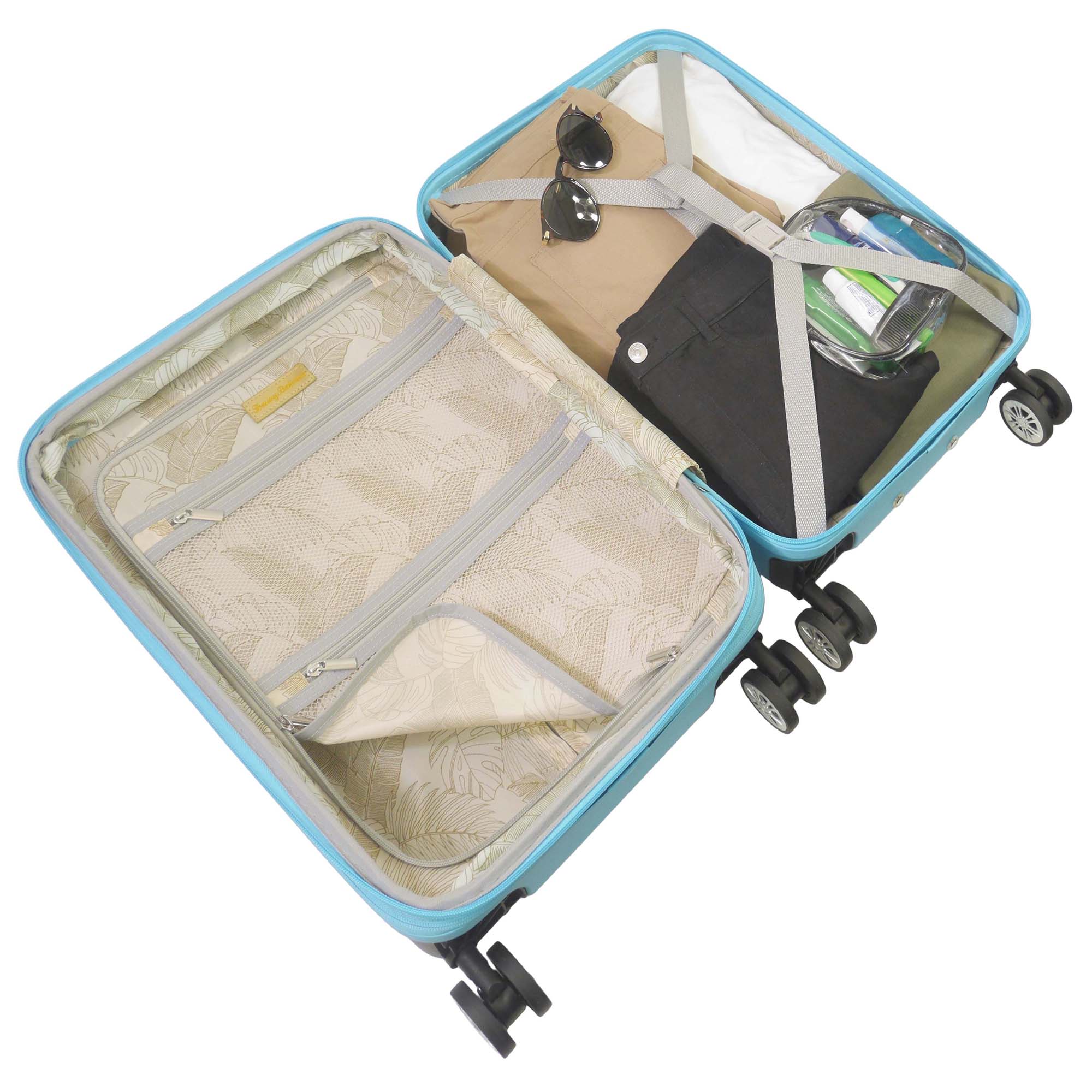 Alt View 2. Tommy Bahama - 30" Hardside Spinner Luggage with 3D Pineapple - Blue.