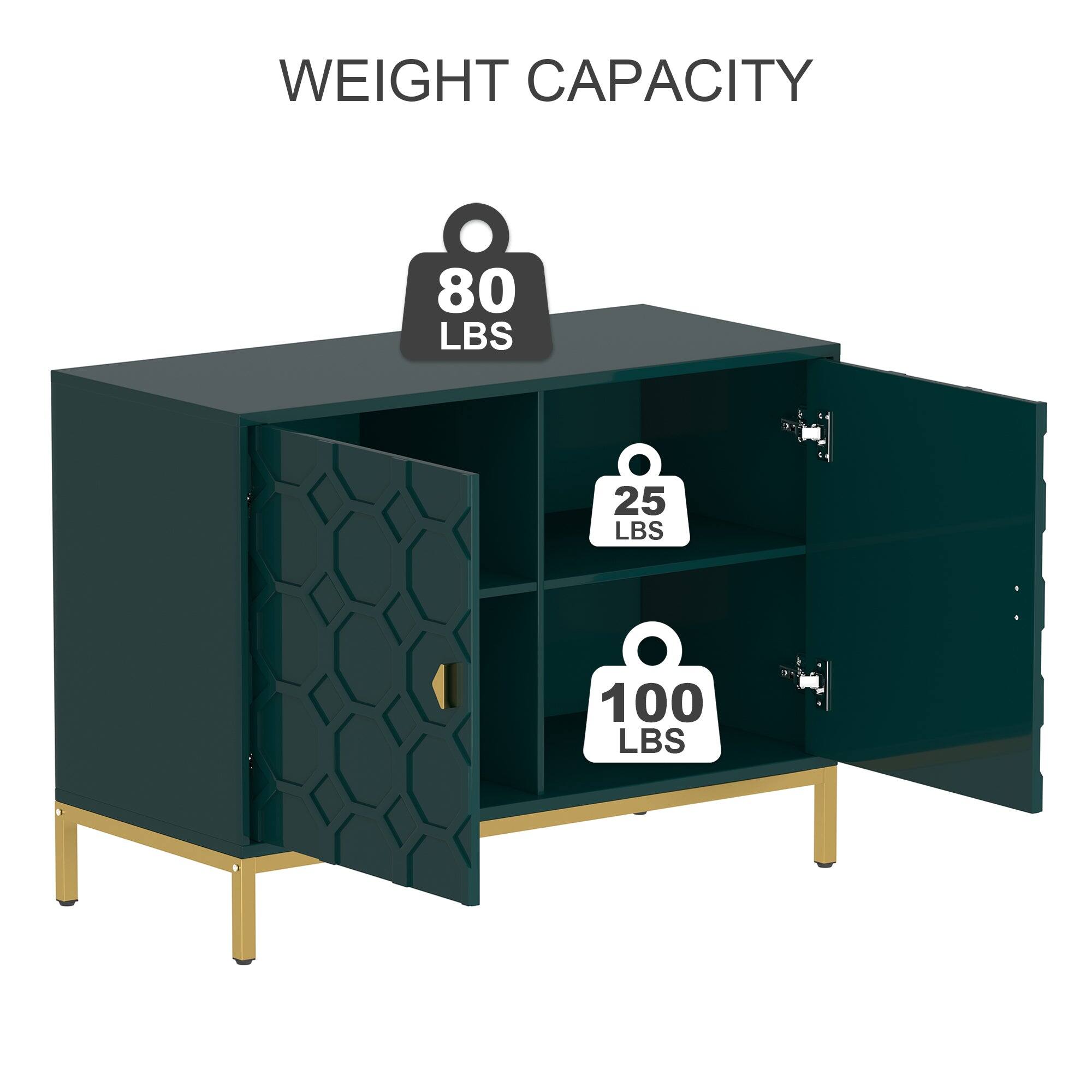 WEIGHT CAPACITY
80 LBS
25 LBS
100 LBS