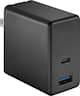 Best Buy essentials™ - 65W Dual Port USB-C and USB Wall Charger for MacBook Pro, iPad, iPhone, Apple Watch, Smarthones & other USB-C Devices - Black